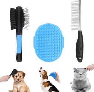 Nobleza Kam en borstels set - Voor hond en kat