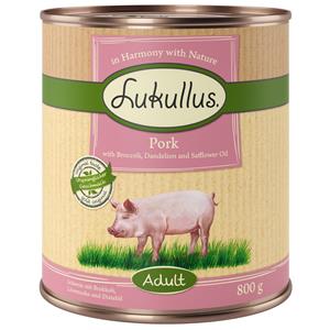 Lukullus Natuurkost Adult Graanvrij Hondenvoer 6 x 800 g - Varken & Broccoli