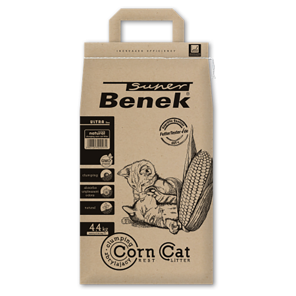 Benek 7l Super  Corn Cat Ultra Natural kattenbakvulling