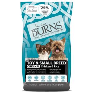 Burns Adult & Senior Original Toy & Small Breed - Kip & Rijst - Dubbelpak: 2 x 6 kg
