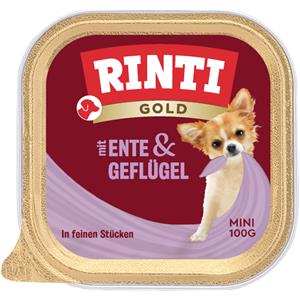 Rinti 6 x 100 g  Gold Mini - Eend & Gevogelte Hondenvoer