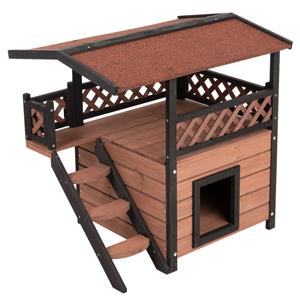 Zooplus Exclusive L 77 x B 56,4 x H 72,4 cm Kattenhuis Maisonette