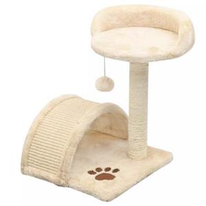 VidaXL Kattenkrabpaal met sisal krabpaal 40 cm beige en bruin