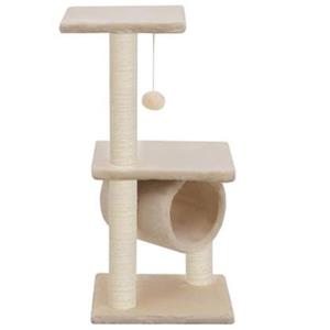 VidaXL Kattenkrabpaal met sisal krabpalen 65 cm beige