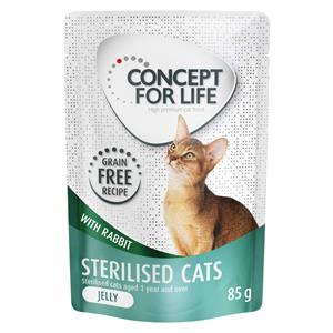 Concept for Life Sterilised Cats Konijn graanvrij - in Gelei Kattenvoer - 12 x 85 g
