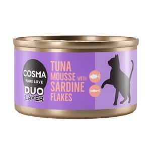 Cosma DUO Layer 6 x 70 g - Tonijnmousse met stukjes sardine