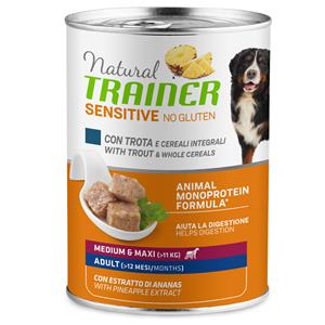 Trainer Natural Sensitive 6x400g met Forel & Volkoren Gevoelige Trainer Natuurlijk Umido Cani