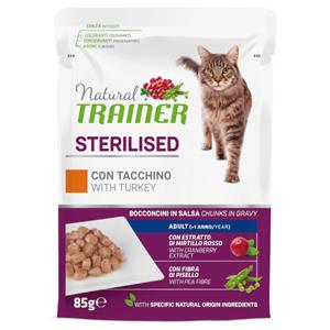 Trainer Natural Cat Natural Trainer Adult Sterilised  - 12 x 85 g kalkoen