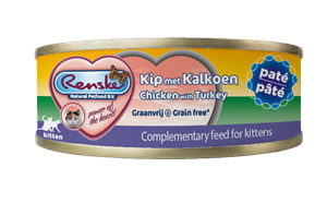 Renske vers paté kip met kalkoen natvoer kitten 70 gram