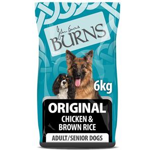 6kg Adult/Senior Original Kip & Bruine Rijst Burns Hondenvoer