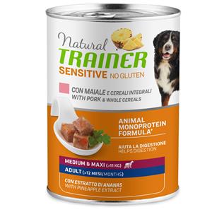 Trainer Natural Sensitive 400g met Varkensvlees & Volkoren Sensitive Trainer Natuurlijk Umido Honden