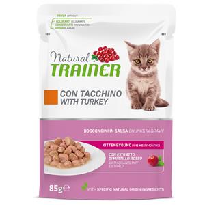 Trainer Natural Cat 24x85g Kalkoen Kitten & Young Natural Trainer natvoer voor kittens