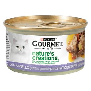 24x 85g Gourmet Nature's Creation Lam met Tomaat natvoer voor katten