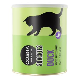 120g Snackies Maxi Tube Gevriesdroogde Eend Cosma Kattensnacks
