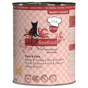 Catz Finefood 6x 380g  Ragout No.603 Gans & Pute Katzenfutter nass