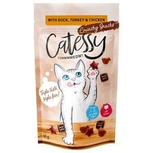 Voordeelpakket Catessy Knapperige Snacks 5 x 65 g - Met Eend, Kalkoen & Kip