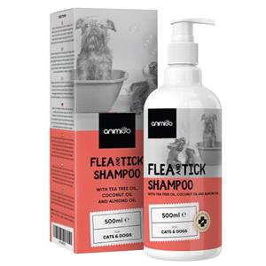 Vlooien en teken shampoo hond en katten - 500ml shampoo