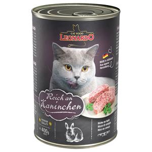 24x400g Rijk aan Konijn Leonardo All Meat Kattenvoer