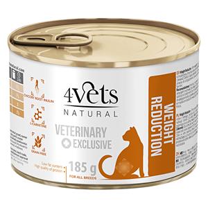 6 x 185 g nat kattenvoer Natural Weight Reduction 4Vets