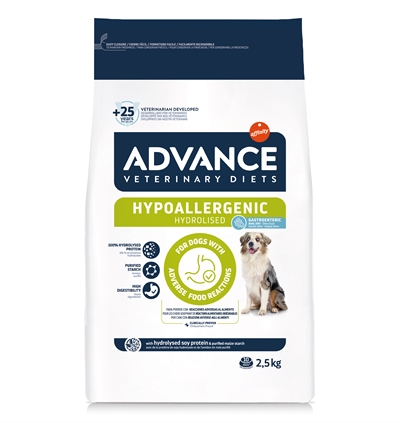 Advance Hond Veterinary Diet Hypo Allergenic 2,5KG