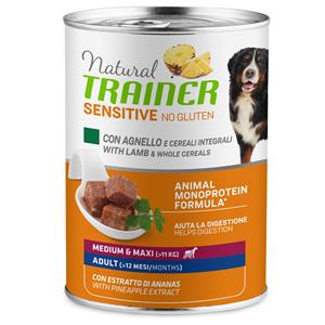 Trainer Natural Sensitive 12x400g met Lam & Volkoren Sensitive Trainer Natuurlijk Umido Cani