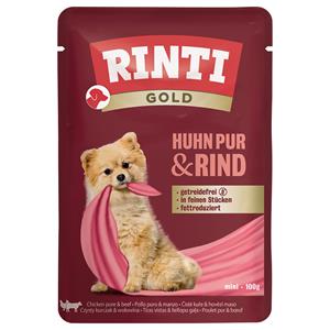 RINTI Gold 10 x 100 g Hondenvoer - Kip Puur & Rund