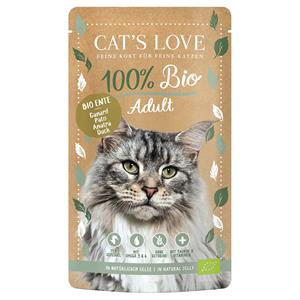 6x100g Cat's Love Organic Duck Kattenvoer Nat