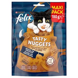 Dubbelpak: 2x180g Felix Tasty Nuggets Kip en Eend Kattensnacks