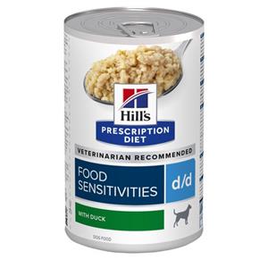 Hill's Prescription Diet D/D Food Sensitivities Blik - Hondenvoer - Eend 370 g