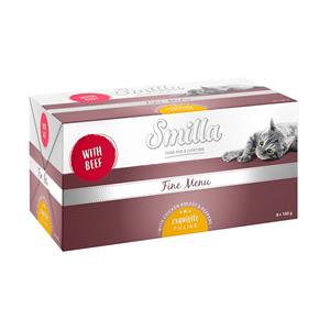 Smilla Fine Menu met Voortreffelijke Vulling 24 x 100 g - Rund, kipfilet en paprika