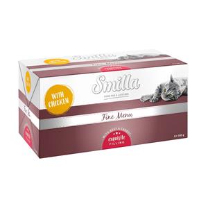 Smilla Fine Menu met Voortreffelijke Vulling 24 x 100 g - Kip, rundvlees en wortel