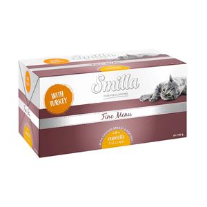 Smilla Fine Menu met Voortreffelijke Vulling 24 x 100 g -  Kalkoen, kipfilet en paprika