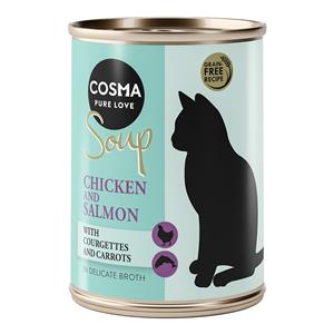 Cosma Soup 6 x 100 g - Kipfilet en zalm met courgettes en wortelen