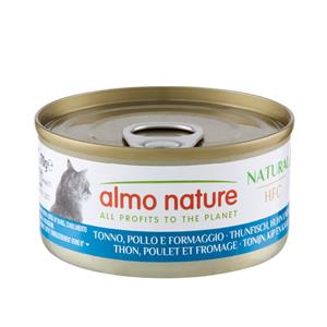 Almo Nature HFC Natural 6 x 70 g Tonijn, Kip en Kaas