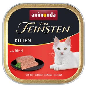 6x100g Kitten met Rund animonda Vom Feinsten Kattenvoer