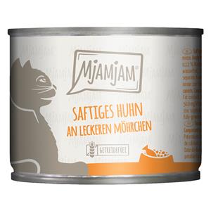6x200g MjAMjAM sappige kip op lekkere wortels kattenvoer nat