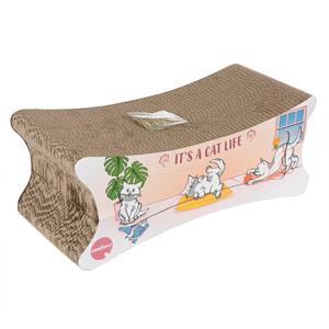 Zooplus Exclusive 2in1 Kartonnen Krabmeubel met Kattenkruid