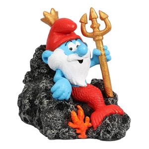 Aqua D'ella Smurfs Onder Water Neptunus 9,4x6,8x8,5cm