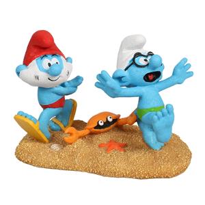 Aqua D'ella Smurfs Strand Grote Smurf & Brilsmurf 11,5x6,8x8cm