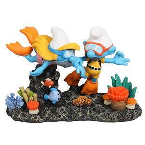 Aqua D'ella Smurfs Onder Water Duikers 14,8x7,3x9,6cm