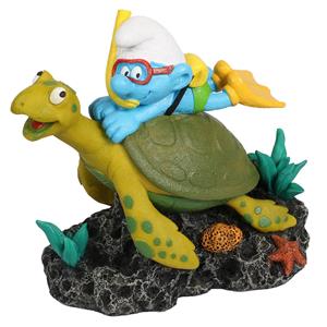 Aqua D'ella Smurfs Onder Water Schildpad 12,9x7,5x12cm