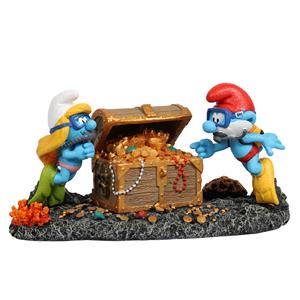 Aqua D'ella Smurfs Onder Water Schatkist 18,8x9,7x9,6cm