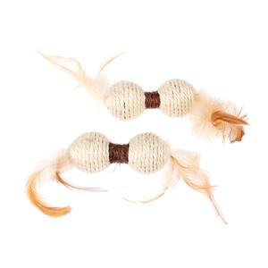 TIAKI Kattenspeelgoed Sisal Halterset - 2 Stuks