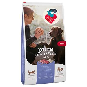 mera pure sensitive Adult Lam & Rijst - 12,5 kg + 1,5 kg gratis