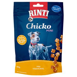 Rinti Extra Chicko Mini  - Kaasblokjes en Kip 80 g