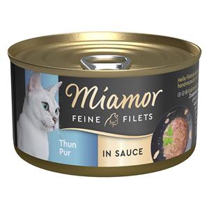 24x85g Miamor Fijne Filets in Saus Pure Tonijn Nat Kattenvoer