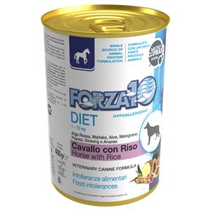 Forza10 Diet Dog 6x 400g Forza 10 Diet Laag Graan Paard & Rijst Hondenvoer Nat