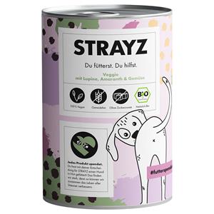 6x 400g STRAYZ Bio met Veggie met Organische Lupine, Organische Amarant & Organische Groenten Hondenvoer Nat