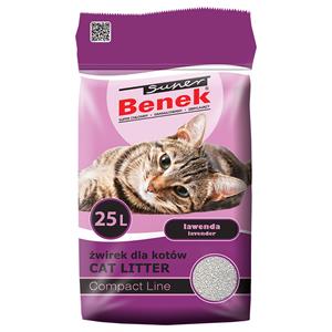 2x 25L (ca. 42 kg) Super Benek Compact Lawenda Kattenbakvulling