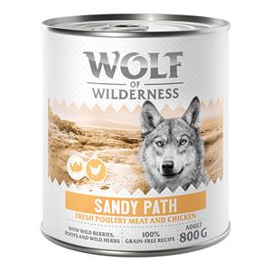 Wolf of Wilderness Adult “Expedition” 6 x 800 g - Sandy Path - Geogelte met kip